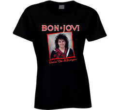Livin' On A Prayer Jbj Fan Birthday Ladies T Shirt Livin' On A Prayer Jbj Fan Birthday Ladies T Shirt