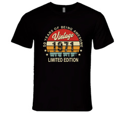 50 Years Of Awesome Vintage 1971 T Shirt