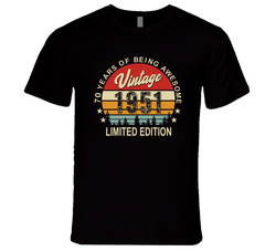 70 Years Of Awesome Vintage 1971 T Shirt