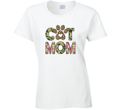 Cat Mom Ladies T Shirt