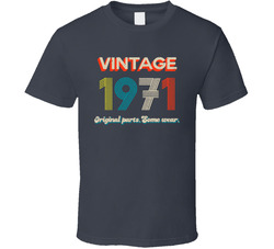 Vintage 1971 Original Parts. Some Wear. T Shirt