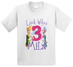 3rd Birthday Tinkerbell & Periwinkle Fan T Shirt