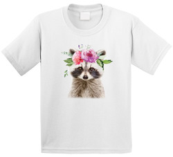Nature - Flowers And Raccoons T Shirt