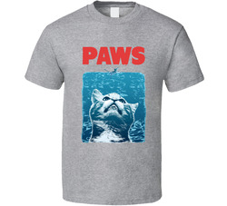 Paws Jaws Movie  Parody T Shirt