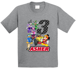 Mickey Roadster Racer's Fan 3rd Birthday With Name T Shirt Mickey Roadster Racer's Fan 3rd Birthday With Name T Shirt