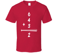 Baseball Math Double Play Turn Two 6+4+3=2 T Shirt Baseball Math Double Play Turn Two 6+4+3=2 T Shirt