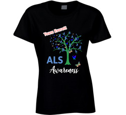 Als Amyotrophic Lateral Sclerosis Lou Gehrig's Disease (motor Neuron Disease) Ladies T Shirt