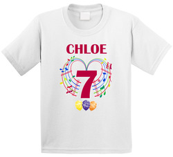 Happy 7th Birthday Chloe Music Lover T Shirt Happy 7th Birthday Chloe Music Lover T Shirt