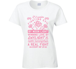 Sailor Moon Fighting Evil By Moon Light Ladies T Shirt Sailor Moon Fighting Evil By Moon Light Ladies T Shirt