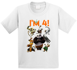 Kung-fu Panda 4th Birthday T Shirt Kung-fu Panda 4th Birthday T Shirt