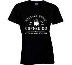 Sanderson Sisters Witches Brew Coffee Co Ladies T Shirt Sanderson Sisters Witches Brew Coffee Co Ladies T Shirt