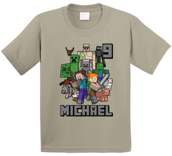 9th Birthday Minecraft Fan Michael T Shirt