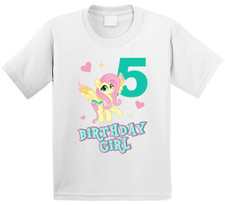 Fluttershy My Little Pony 5th Birthday Fan T Shirt