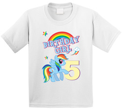 My Little Pony 5th Birthday Rainbow Dash Fan T Shirt