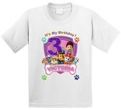 Paw Patrol It's My Birthday (customize Name And Age) T Shirt