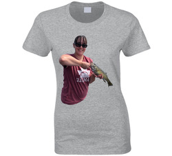Bass Fisherman D Ladies T Shirt