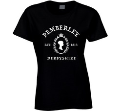 Pemberley Derbyshire Pride And Prejudice Jane Austen Ladies T Shirt