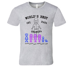 World's Best Opi Papa Grandpa T Shirt World's Best Opi Papa Grandpa T Shirt