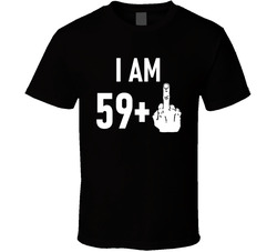 I Am 60 59 Plus One Finger Funny Birthday T Shirt I Am 60 59 Plus One Finger Funny Birthday T Shirt