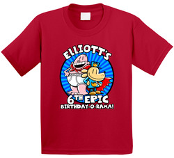 Elliott's 6th Epic Birthday-o-rama! Captain Underpants Dogman Fan T Shirt Elliott's 6th Epic Birthday-o-rama! Captain Underpants Dogman Fan T Shirt