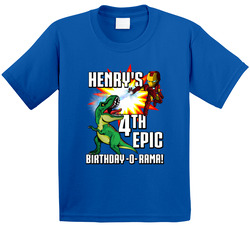Henry's 4th Epic Birthday-o-rama!  T-rex Iron Man Fan T Shirt