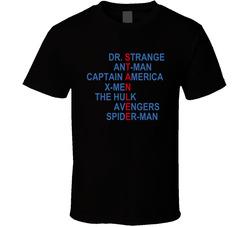 Stan Lee Comic Characters T Shirt