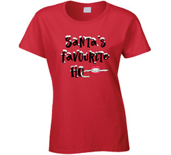 Santa's Favourite Ho Ladies T Shirt