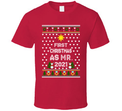 First Christmas As Mr. Married 2021 T Shirt First Christmas As Mr. Married 2021 T Shirt