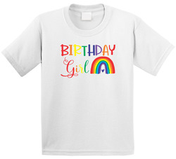 Birthday Girl Rainbow Theme T Shirt Birthday Girl Rainbow Theme T Shirt
