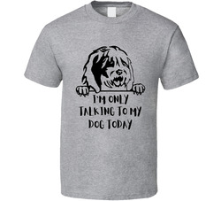 I'm Only Talking To My Dog Today - English Sheepdog T Shirt