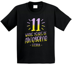 11 Whole Years Of Awesome 11th Birthday T Shirt
