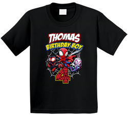 Spidey And His Amazing Friends 4th Birthday Boy Four T Shirt