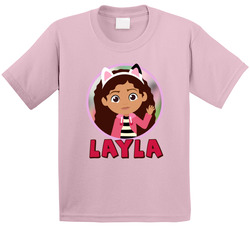 Gabby's Dollhouse Fan With Custom Name Layla T Shirt