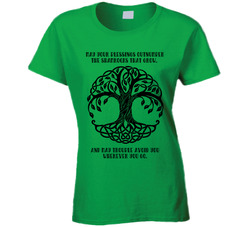 May Your Blessings Outnumber The Shamrocks That Grow Ladies T Shirt May Your Blessings Outnumber The Shamrocks That Grow Ladies T Shirt