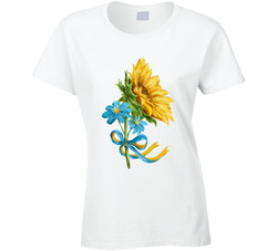 Sunflower Ukraine Symbol Ladies T Shirt Sunflower Ukraine Symbol Ladies T Shirt