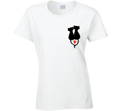 Cat Couple Ladies T Shirt