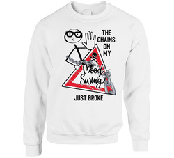 Caution! The Chains On My Mood Swing Just Broke Crewneck Sweatshirt