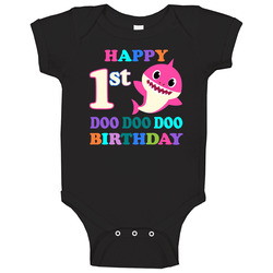 Baby Shark Happy 1st Birthday Doo Doo Doo Baby One Piece