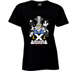 Fitzpatrick Family Crest Fortis Sub Forte Fatiscet Ladies T Shirt