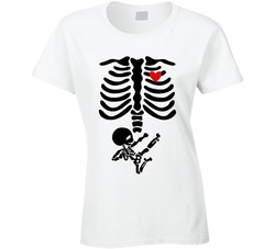 There's A Little Ninja In Here Pregnancy Ladies T Shirt