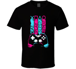 Eat Play Sleep Repeat Video Games Forever T Shirt