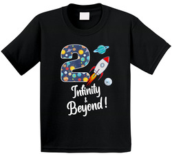 2 Infinity & Beyond 2nd Birthday Two Space Theme T Shirt