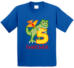 Taking A Bite Out Of 5 T-rex Dinosaur 5th Birthday T Shirt