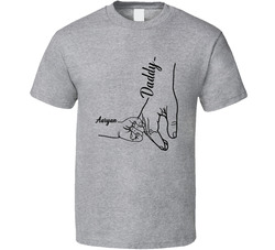 Hold My Hand, Daddy ( Customize With Name) Aaryan T Shirt