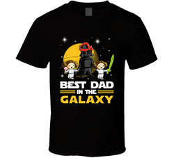 Best Dad In The Galaxy (2 Girls) Star Wars Theme T Shirt Best Dad In The Galaxy (2 Girls) Star Wars Theme T Shirt