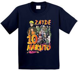 Naruto Theme 10th Birthday With Custom Name T Shirt