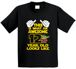 This Is What An Awesome 12 Year Old Looks Like Grogu Mandalorian Star Wars Fan  T Shirt