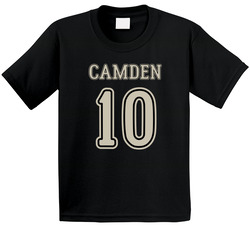 Camden 10 Years Old - Custom Name & Age Jersey Style T Shirt