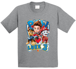 Paw Patrol Birthday With Name And Age T Shirt
