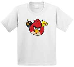 Angry Birds Fan - Red, Chuck & Bomb T Shirt
